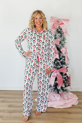 Clara Wreath Long Sleeve Sleep Shirt