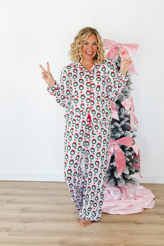 Clara Wreath Long Sleeve Sleep Shirt