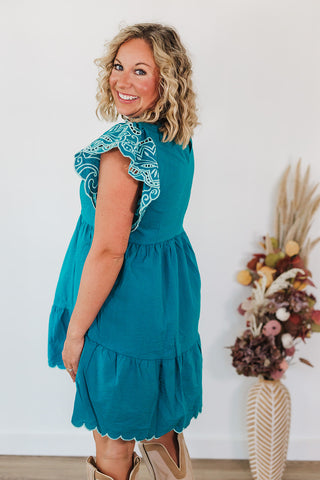 Teal Mix Dress
