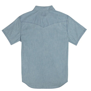 The Wyatt Pearl Snap Short Sleeve Shirt - Indigo