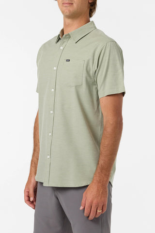 Light Check Standard Fit Shirt - Oil Green