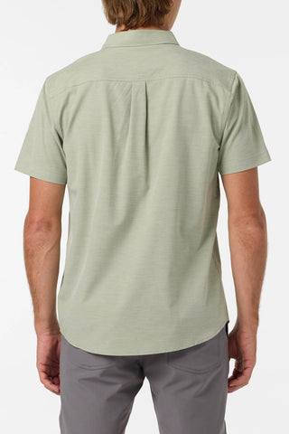 Light Check Standard Fit Shirt - Oil Green