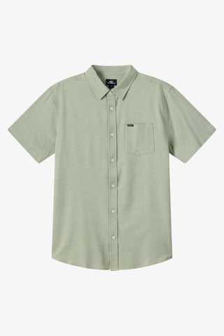 Light Check Standard Fit Shirt - Oil Green