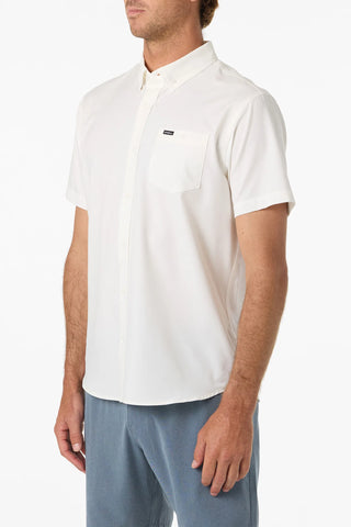 Light Check Standard Fit Shirt - White
