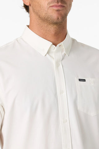 Light Check Standard Fit Shirt - White