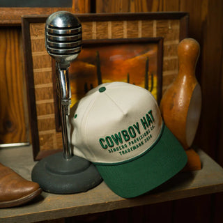 Cowboy Hat - Structured Cream/Green