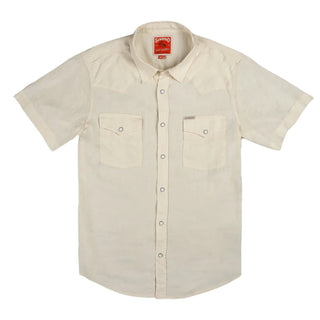 The Wyatt Pearl Snap Short Sleeve Shirt - Antique White