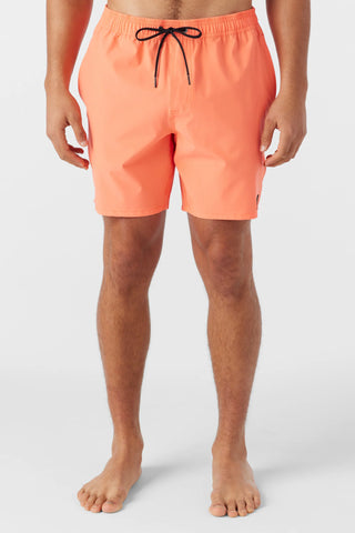 CRL Lennox Hermosa Solid Elastic Waist 17" Swim Trunks