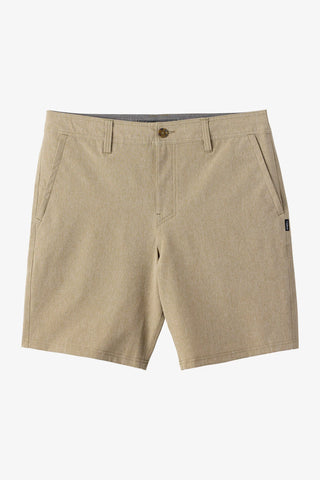 Khaki - Reserve Heather 19" Hybrid Shorts
