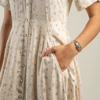 La Dahlia Dress - Dustbloom Antique White
