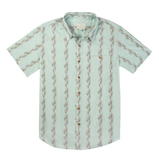 City Slicker Short Sleeve Shirt - Ocotillo Stripe Faded Teal