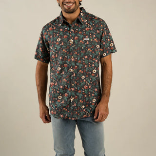 City Slicker Short Sleeve Shirt - Desert Rose Charcoal