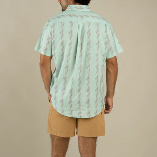 City Slicker Short Sleeve Shirt - Ocotillo Stripe Faded Teal
