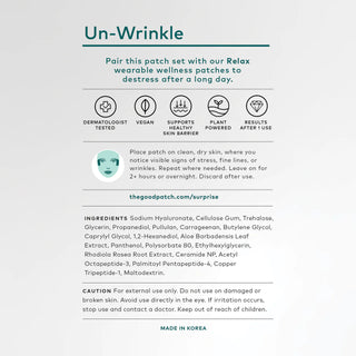 Un Wrinkle - The Good Patch