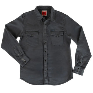 The Wyatt Pearl Snap Long Sleeve Solid Shirt - Basalt