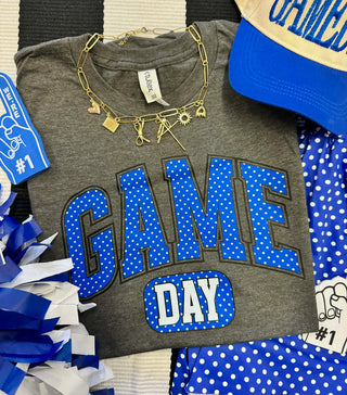 Game Day Blue Polka Dots Tee (PREORDER)