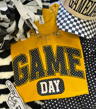 Game Day Black Polka Dots Tee (PREORDER)