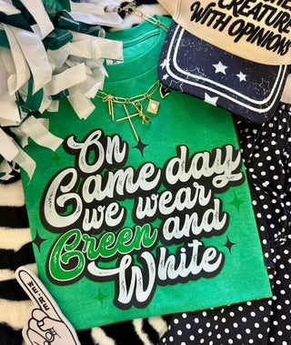 On Game Day We Wear Green & White Tee (PREORDER)