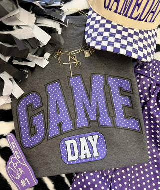 Game Day Purple Polka Dots Tee (PREORDER)