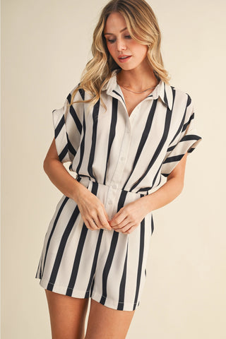Sara Striped Romper