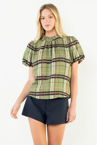 Playful Plaid Top