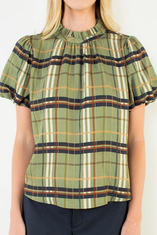 Playful Plaid Top