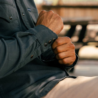 The Wyatt Pearl Snap Long Sleeve Solid Shirt - Basalt