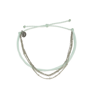 Mixed Cord Silver Cord Anklet | Pura Vida
