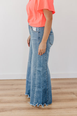 Anita High Rise Ankle Wide Risen Jeans