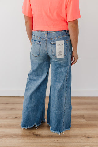 Anita High Rise Ankle Wide Risen Jeans