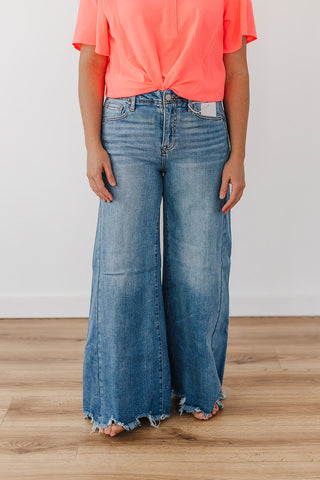 Anita High Rise Ankle Wide Risen Jeans