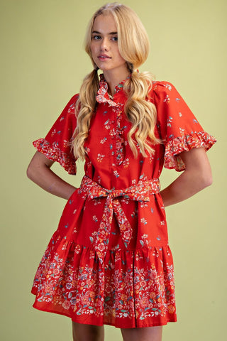 Crimson Garden Dress