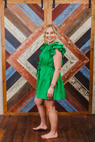You Set Me Free Dress - Green