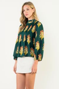 Gayle Green Long Sleeve Top - Green