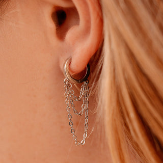 Draped Chain Hoop Earrings | Pura Vida