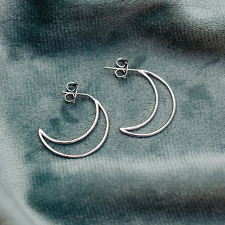 Crescent Hoop Earrings