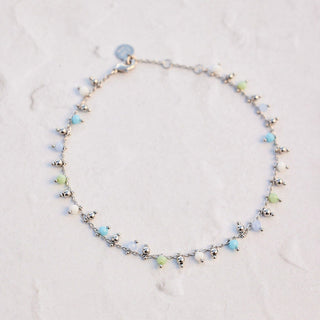 Blue Sea Bead Anklet - Pura Vida