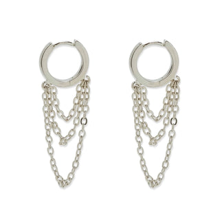 Draped Chain Hoop Earrings | Pura Vida