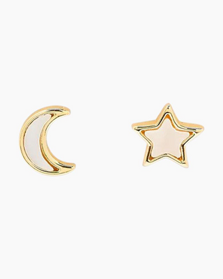Moon & Star Studs (Gold) | Pura Vida